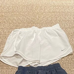 White Nike shorts